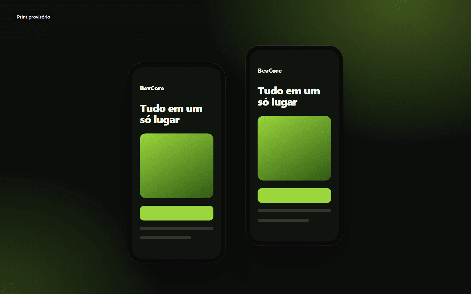 Sistema da BevCore no celular